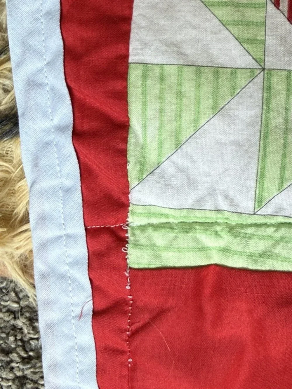 Vintage Baby Quilt Blanket Mother Goose Reversible Bunnies 33 x 52